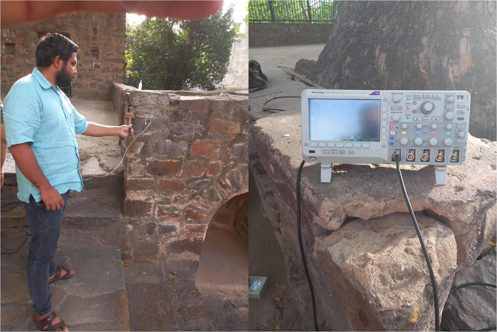 Measurement of vibrations induced by simulated demolition activities in ...